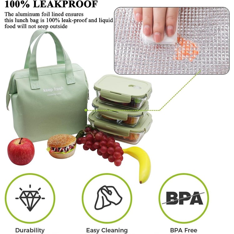 Insulated Lunch Bag Simple Bento Cooler Bag Lunch Tote Bag