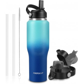 32oz Water Bottle with Powder Coated, Fit in Any Car Cup Holder