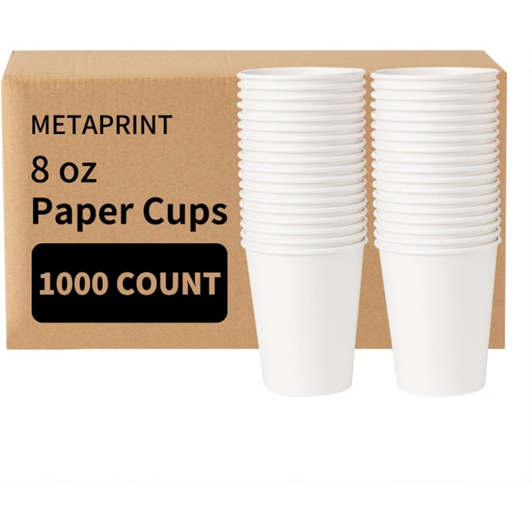  Drinking Cups for Water, White, Suitable for Party, Picnic, Travel