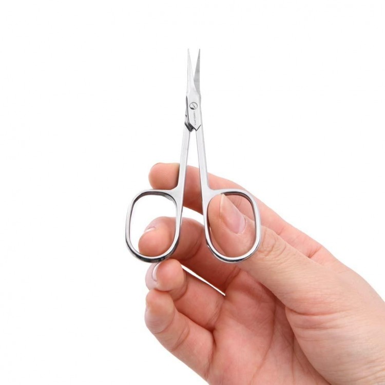 Extra Fine Small Nail Scissors, Multipurpose Stainless Steel Cuticle Manicure Beauty Pedicure Grooming