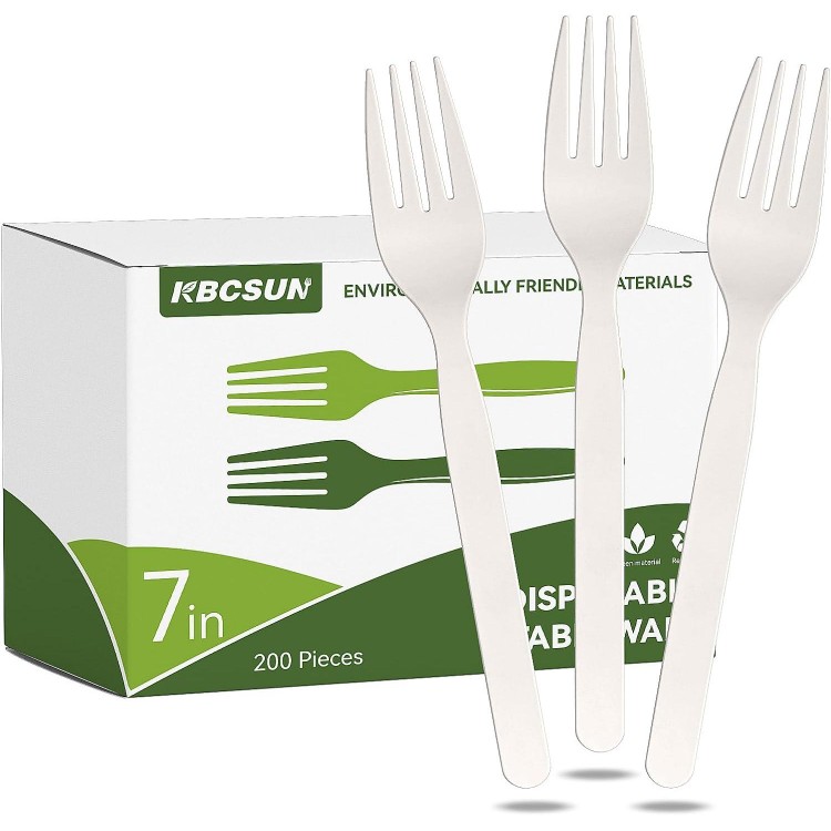 Salad Forks Silverware Bulk for Party, Picnic, Dinner, Takeaway, Solid & Sturdy, Heat