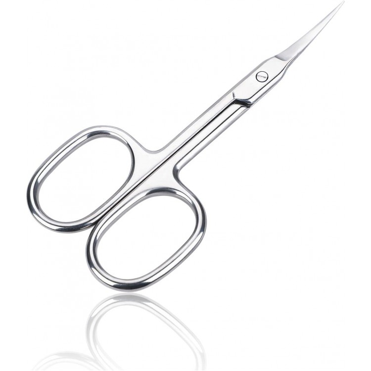 Cuticle Scissors Extra Fine Curved, Nail Scissors Extremely Slim Eyebrow Scissors Small Manicure Scissors