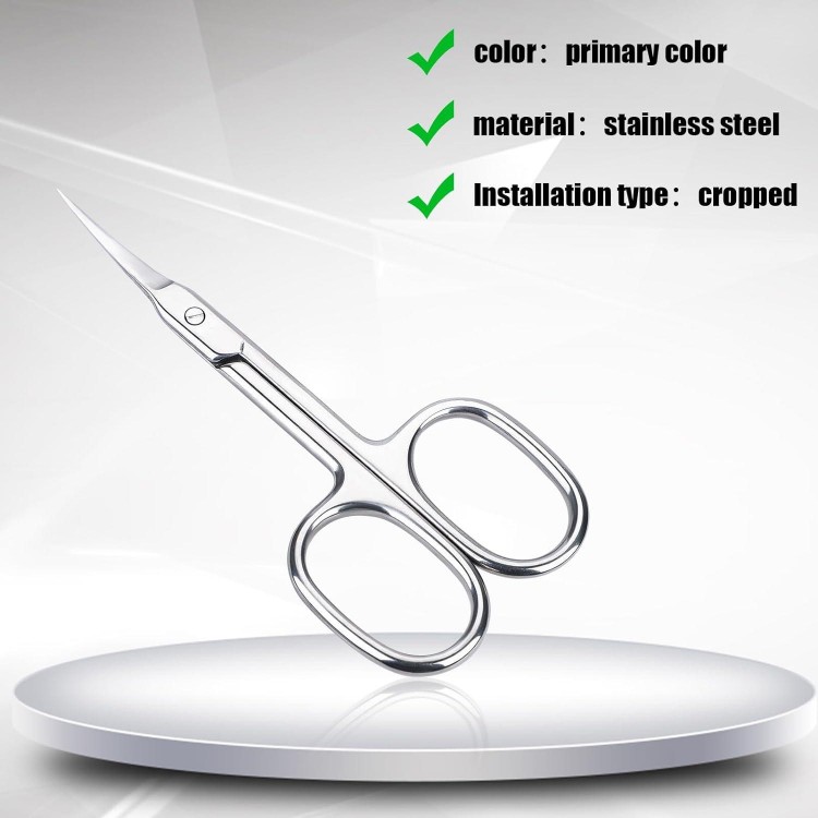 Cuticle Scissors Extra Fine Curved, Nail Scissors Extremely Slim Eyebrow Scissors Small Manicure Scissors