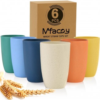  Colourful Water Cup Set for Kitchen, BPA Free, Dishwasher & Microwave Safe