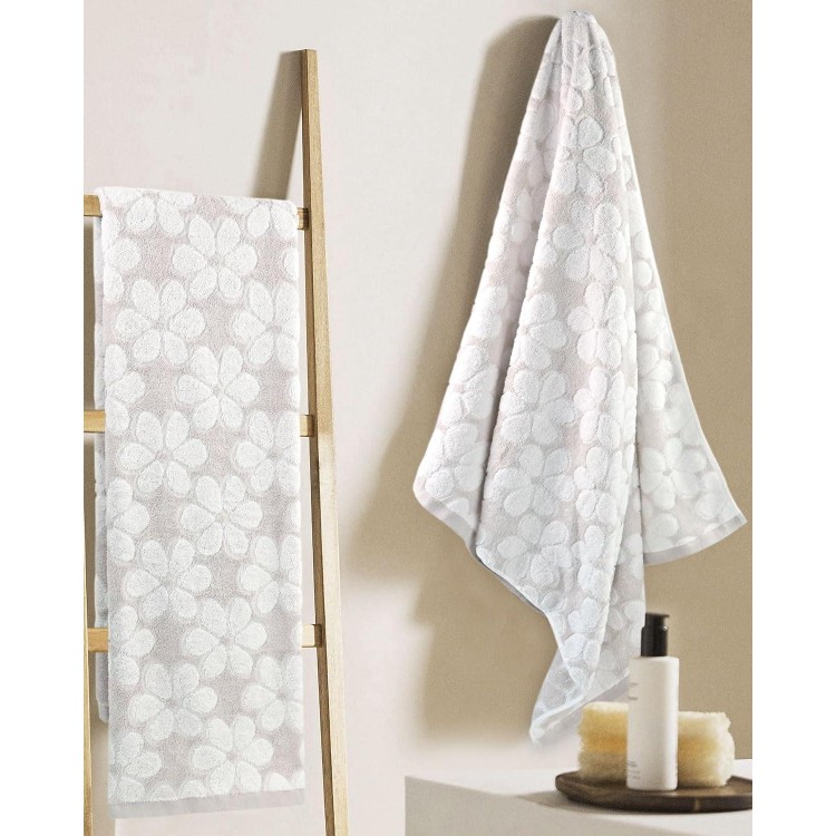 Cotton Bathroom Towels for Daily Use, Super Soft and Cute Floral Bath Towel