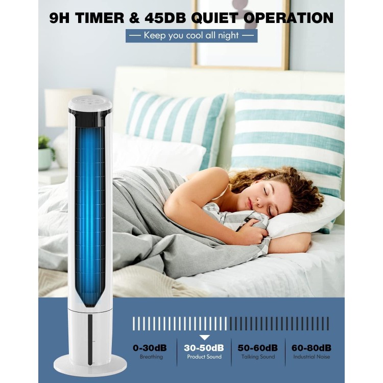 ARLIME Evaporative Air Cooler, Oscillating Tower Fan with Remote