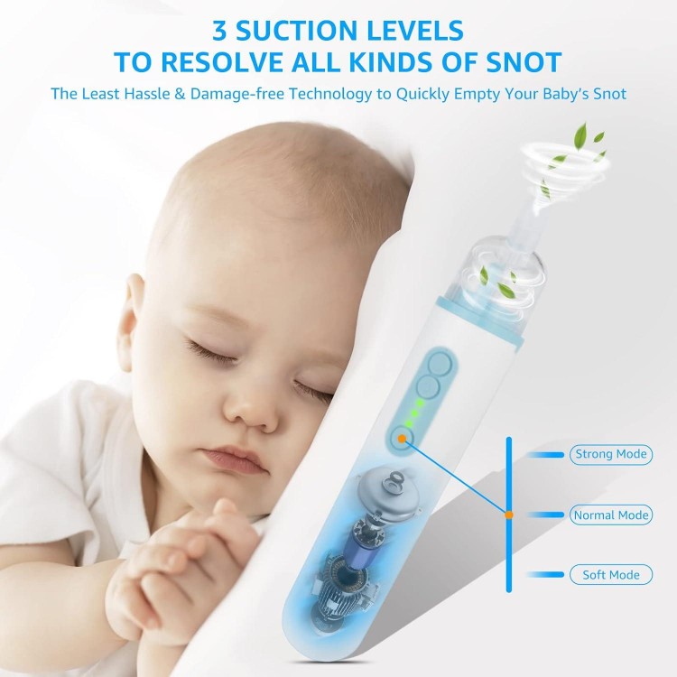 Baby Nasal Aspirator, Baby Nose Sucker, Baby Booger/ Snot Remover