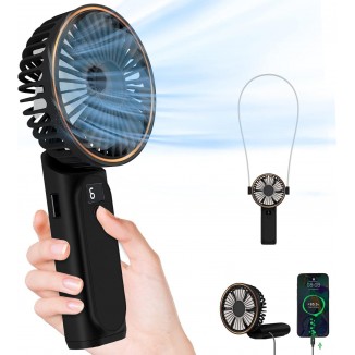 Portable Handheld Fan, Portable Fan Rechargeable, 4000mAh, Adjustable