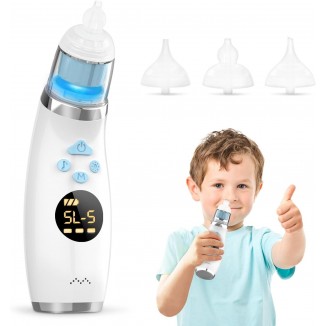 Electric Nasal Aspirator,Waterproof Nose Suction For Baby, Nose Sucker
