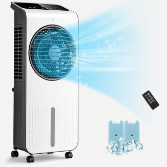 Evaporative Air Cooler, Oscillating Cooling Fan With Remote Control