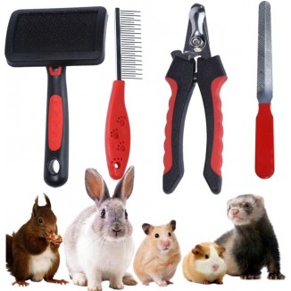 Professional Nail Clippers Grooming Kit With Pet Shedding Slicker Brush