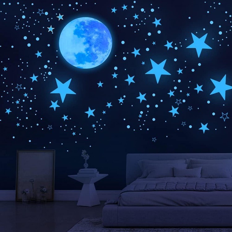 Glow in The Dark Stars for Ceiling,Star Decorations for Bedroom
