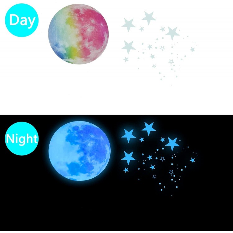 Glow in The Dark Stars for Ceiling,Star Decorations for Bedroom