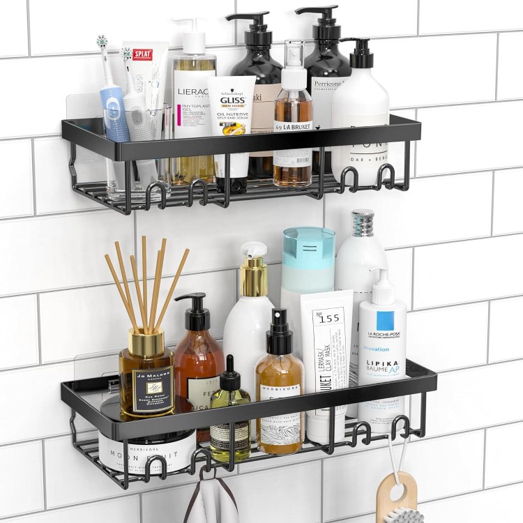 Moforoco Shower Caddy Shelf Organizer Rack, Home Farmhouse Wall Inside