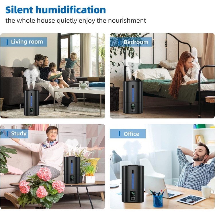 6L Humidifiers For Bedroom Large Room Home, Cool And Warm, Quiet