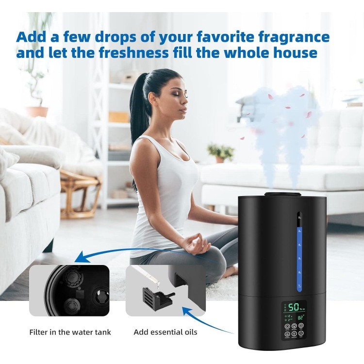 6L Humidifiers For Bedroom Large Room Home, Cool And Warm, Quiet