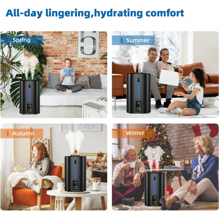 6L Humidifiers For Bedroom Large Room Home, Cool And Warm, Quiet