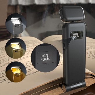 Book Light, Rechargeable Light In Bed At Night With Power Display