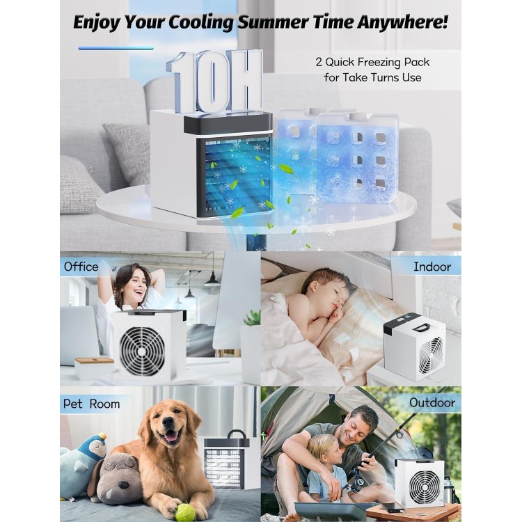 Portable Air Conditioners Fan, Mini Air Conditioner With 3 Speeds