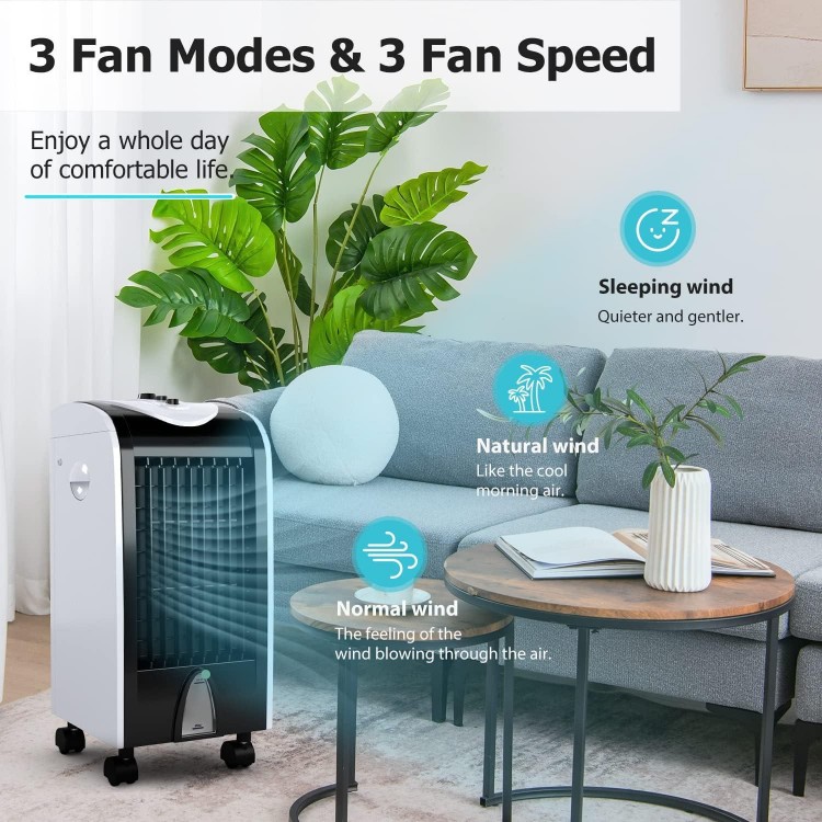 ARLIME Evaporative Air Cooler,Windowless Swamp Cooler Fan & Humidifier