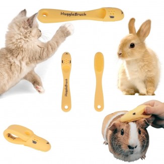 HuggleBrush Original Yellow Guinea Pig Brush,Rabbit Small Pet Grooming