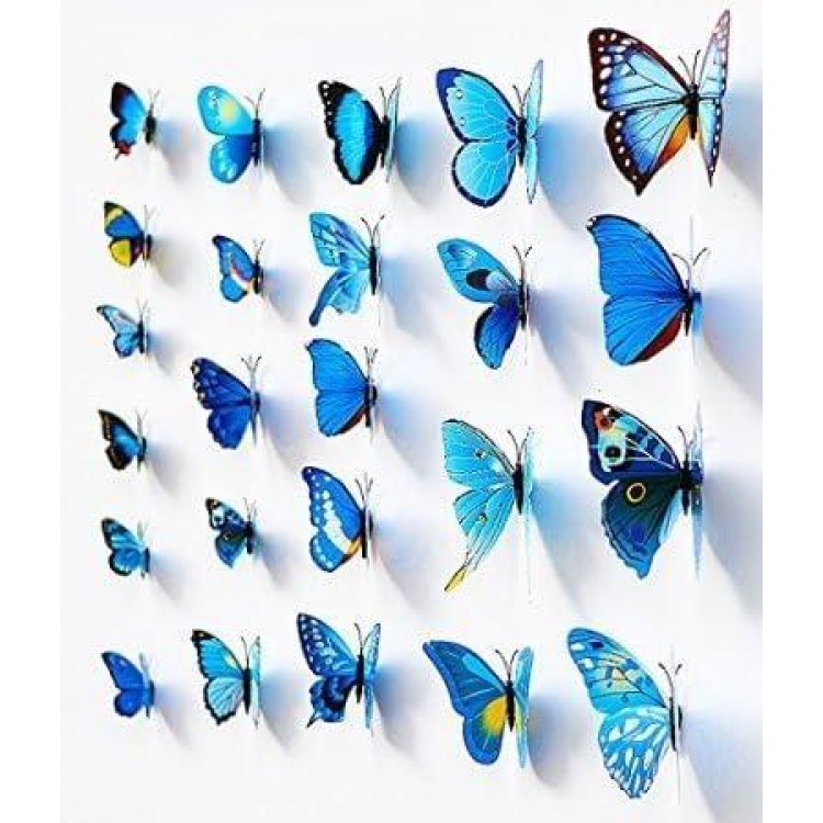 Beautiful 3D Butterfly Wall Decals Removable DIY Home Decorations
