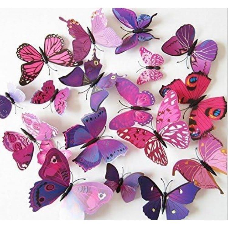 Beautiful 3D Butterfly Wall Decals Removable DIY Home Decorations