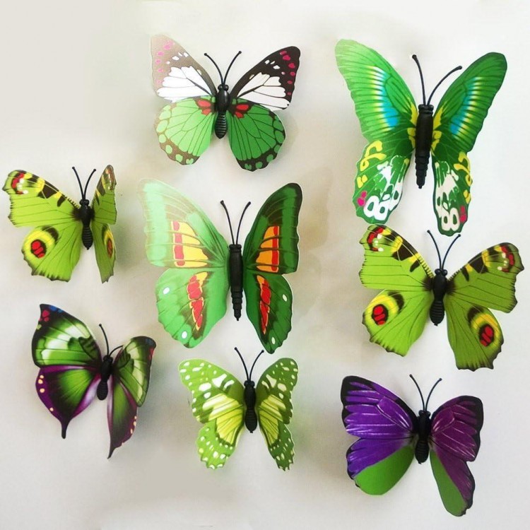 Beautiful 3D Butterfly Wall Decals Removable DIY Home Decorations