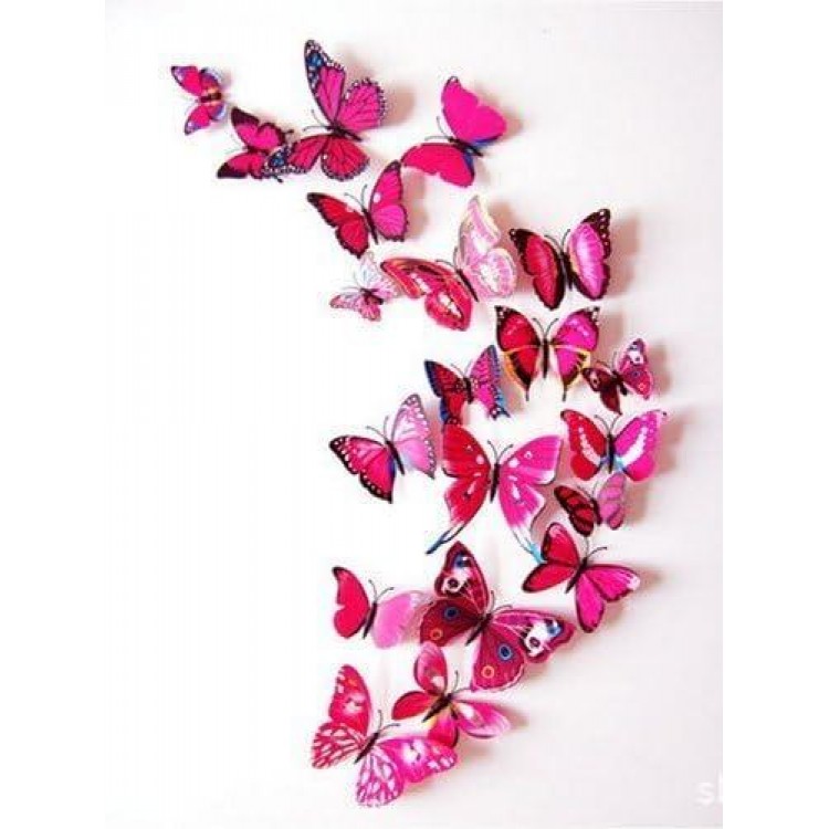 Beautiful 3D Butterfly Wall Decals Removable DIY Home Decorations