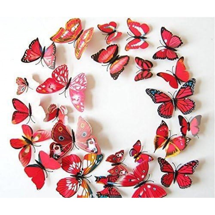 Beautiful 3D Butterfly Wall Decals Removable DIY Home Decorations