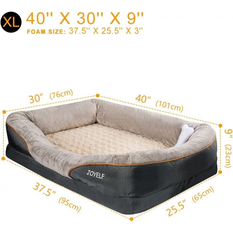 Memory Foam Dog Bed, with Removable Washable Cover Dog Sleeper