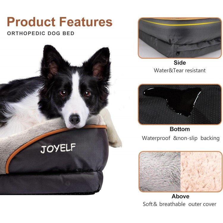 Memory Foam Dog Bed, with Removable Washable Cover Dog Sleeper