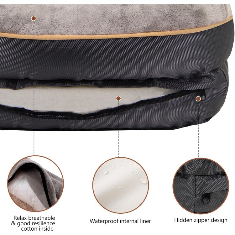 Memory Foam Dog Bed, with Removable Washable Cover Dog Sleeper