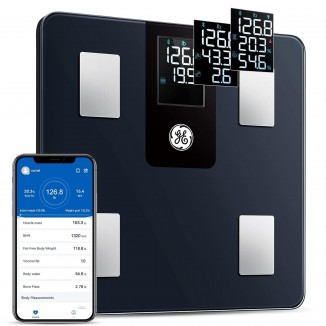 GE Smart Scale For Body Weight And Fat Percentage With All-In-One LCD