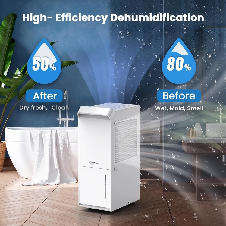 4,500 Sq.Ft Energy Star Dehumidifier for Basement with Drain Hose