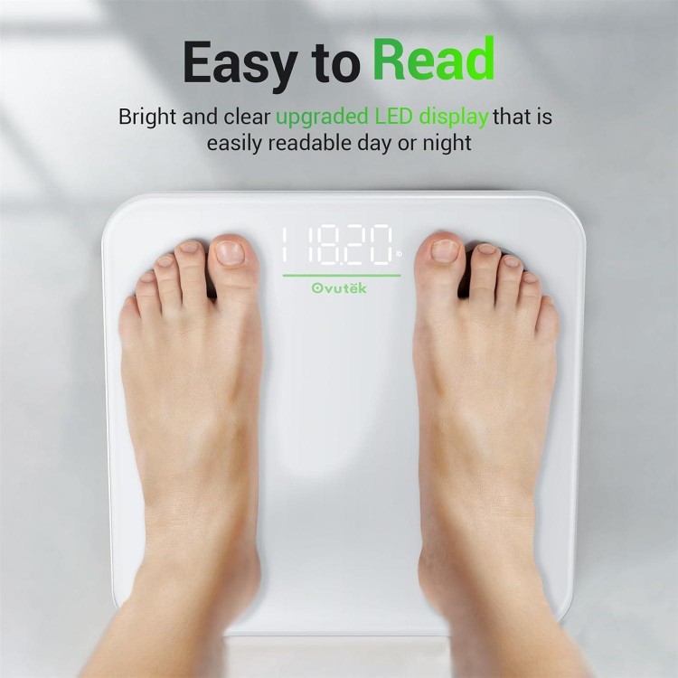 Bathroom Scale For Body Weight, Upgraded Batteries Included