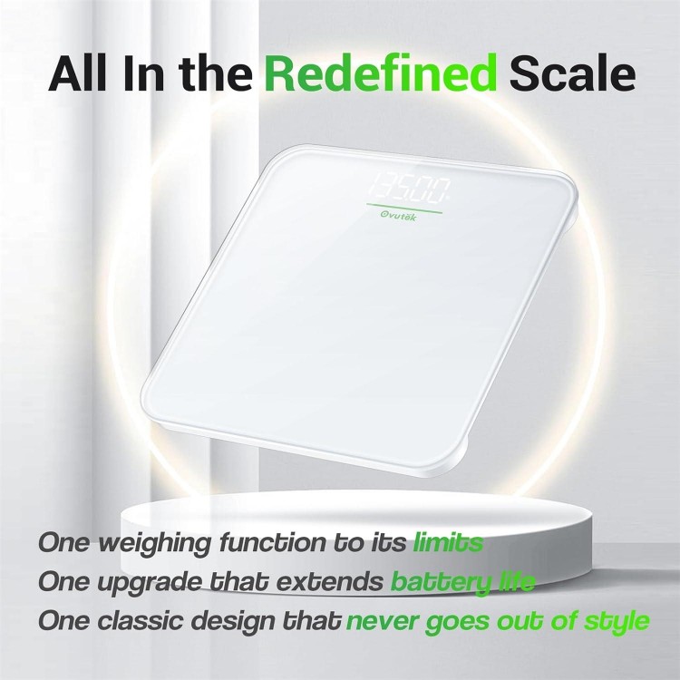 Bathroom Scale For Body Weight, Upgraded Batteries Included