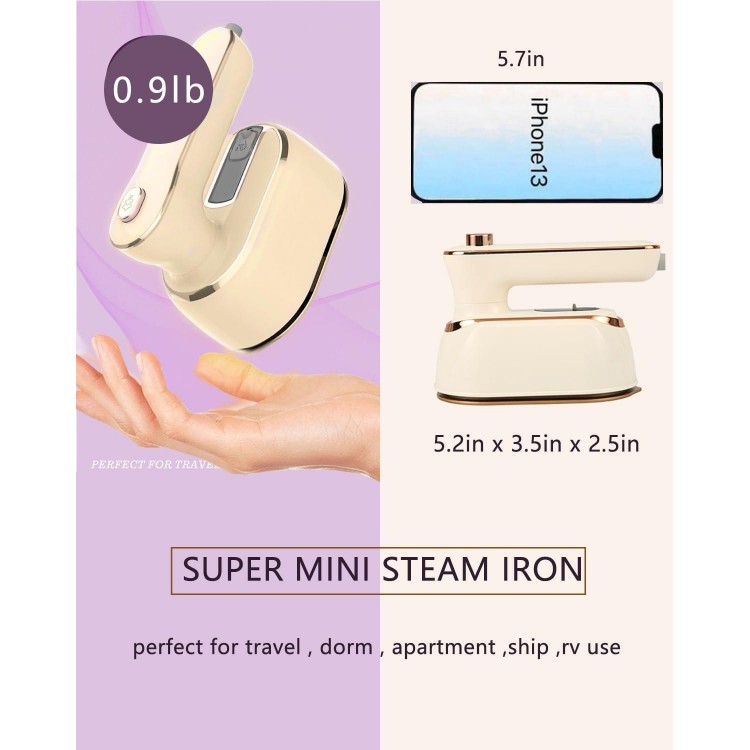 1000w Mini Travel Steamer Iron : Hand Held Portable Steamers