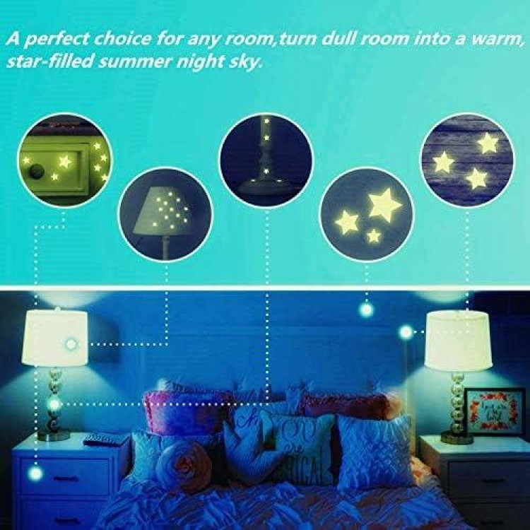 Aooyaoo Glow in The Dark Stars Wall Stickers,Glowing Stars for Ceiling