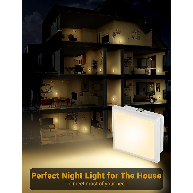 JandCase Night Lights Plug into Wall 2 Pack, Plug in Night Light
