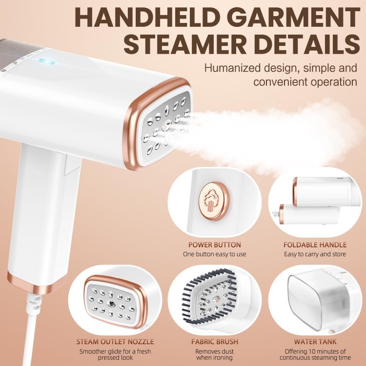 Portable Handheld Steam Garment Steamer Foldable: Effortless Wrinkle