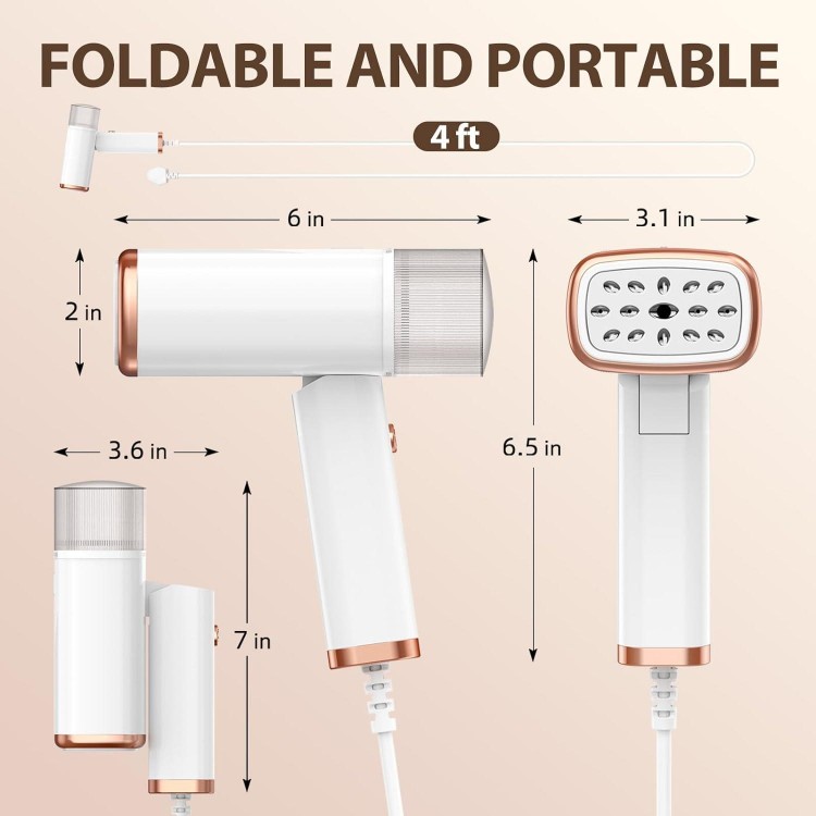 Portable Handheld Steam Garment Steamer Foldable: Effortless Wrinkle