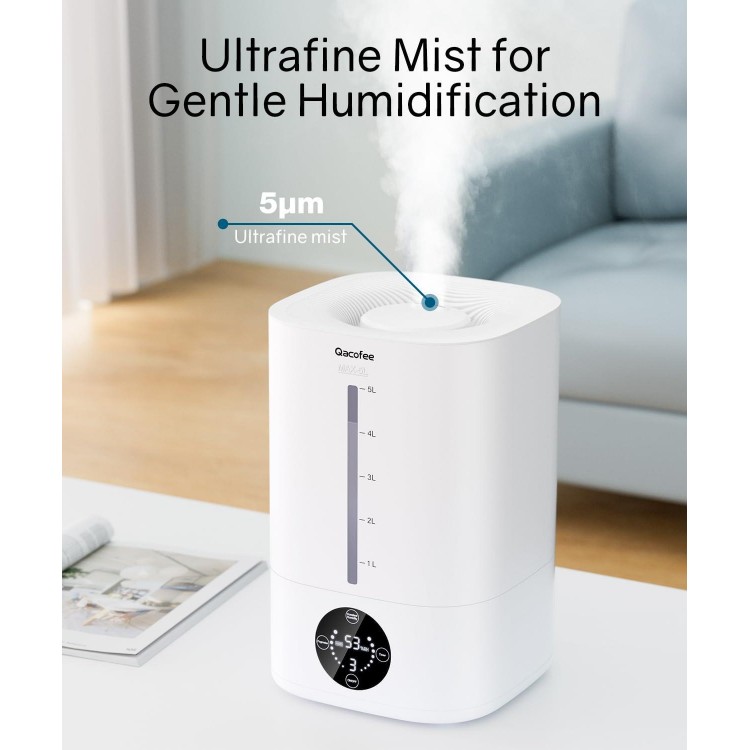 5L Humidifiers For Bedroom, Qacofee Humidifier, Whisper-Quiet Air