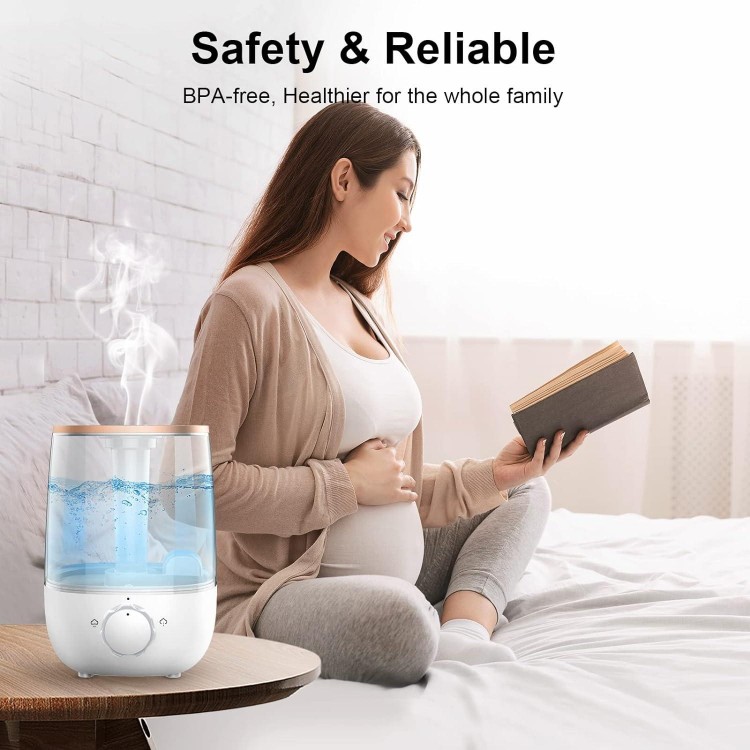 Cool Mist Humidifiers for Home Women,Top Fill Ultrasonic Air Humidifier