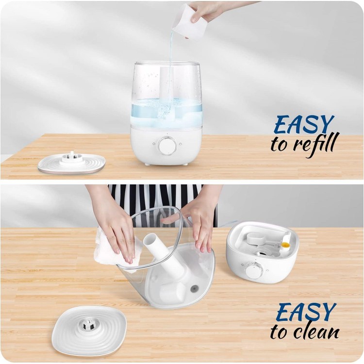 Cool Mist Humidifiers for Home Women,Top Fill Ultrasonic Air Humidifier