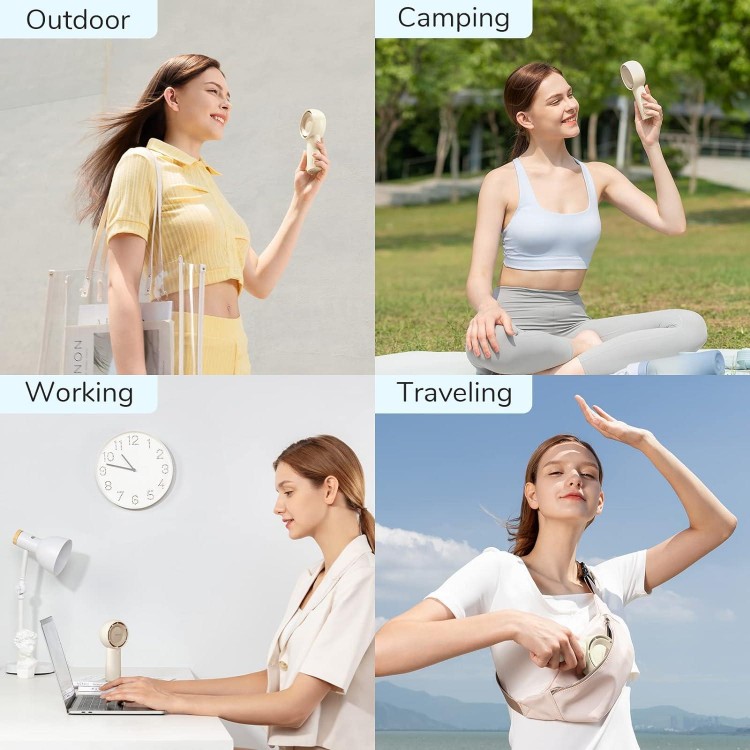 JISULIFE Handheld Portable Turbo Fan ,For Travel/Outdoor/Home/Office