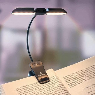 14 LED Rechargeable Book-Light with Clamp for Reading at Night in Bed