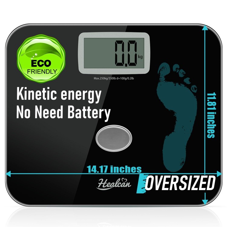 Oversized Scale for Body Weight 550lbs, Battery-Free Digital Scales