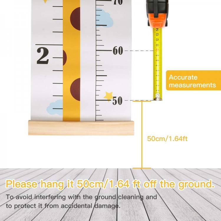 Baby Growth Height Chart,Hanging Ruler Wall Decals For Kids Boys Girls