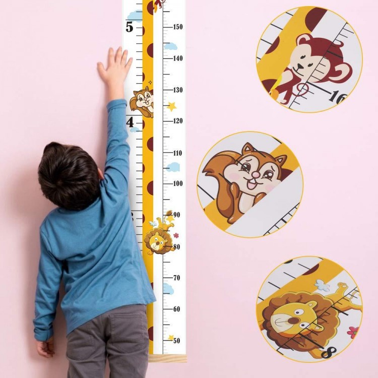 Baby Growth Height Chart,Hanging Ruler Wall Decals For Kids Boys Girls